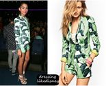 Y2K Juicy Couture Palmetto tropical leaf print Jacket Blazer new $228 si... - $98.99