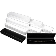 6 Black Watch &amp; Bracelet Jewelry Gift Boxes 8 5/8&quot; - £22.45 GBP