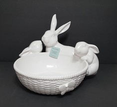 NEW RARE Williams Sonoma Large Sculptural Easter Bunny Serving Bowl 14 3/4" d 10 - $182.99