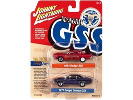 1964 Dodge 330 &quot;Mr. Norm - Grand Spaulding Dodge&quot; Red and 1971 Dodge Demon GSS - £22.03 GBP