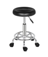 Rotating Bar Stool – Black Round Seat with Line Pattern - $671.03 MXN