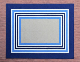 Rug USA Ballard Stripe Blue 8&#39;x10&#39; Handmade Tufted 100% Wool Area Rugs &amp; Carpet - £349.09 GBP