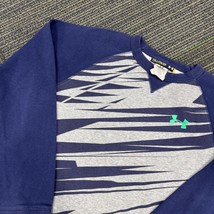 Under Armour Kids YXL Sweatshirt Pullover Gray Blue Graphic Logo Long Sl... - $273.83 MXN