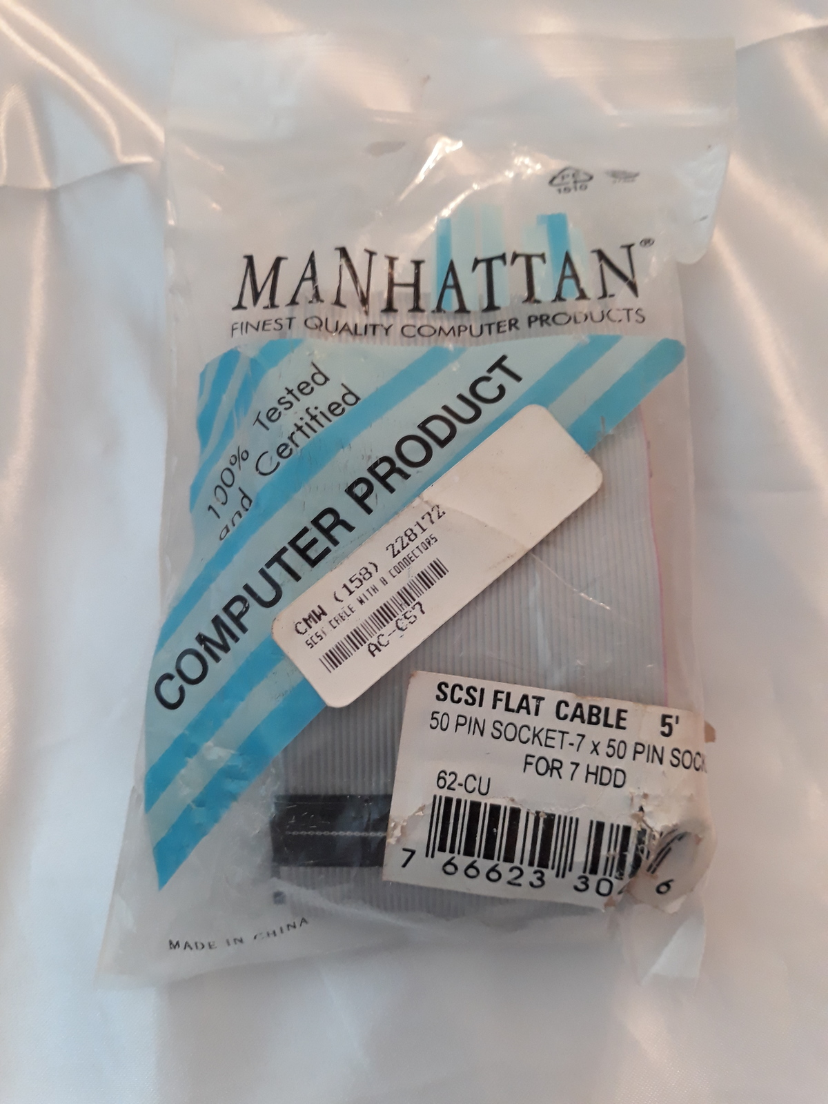Manhattan SCSI Flat Cable 5' 50 PIN Socket-7 x 50 PIN Socket  - $20.00