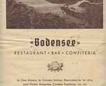 Bodensee Restaurant Confiteria Menu Buenos Aires Argentina 1945 Spanish ... - $37.62