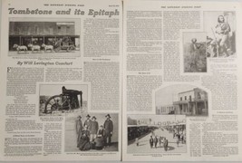 1930 Magazine Photos Tombstone Arizona Mail Coach,Celebration,Epitaph Newspaper - £17.63 GBP