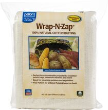 Wrap-N-Zap Quilting Batting, Off-White 45" X 36" Precut Package - $16.56