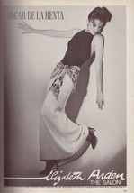 1985 Elizabeth Arden Salon Jacki Adams Black &amp; White Sexy Vintage Print Ad 1980s - £4.84 GBP
