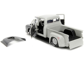 1956 Ford F-100 Pickup Truck Tan and Gray Metallic and Guile Diecast Figure &quot;Str - £44.10 GBP