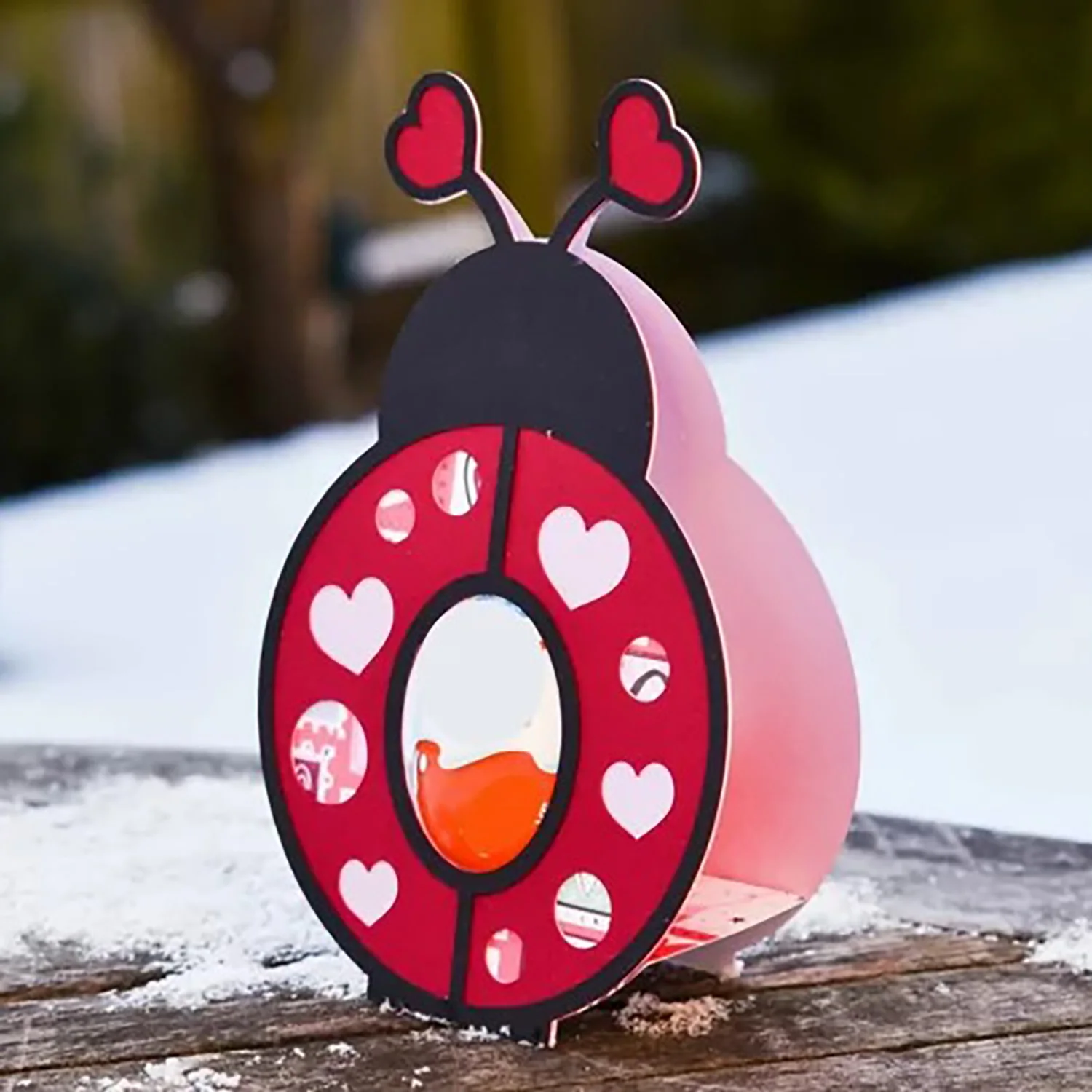 Valentine&#39;s Day Ladybug Hearts Candy Holder Metal Cutting Dies Card Craft - £11.25 GBP