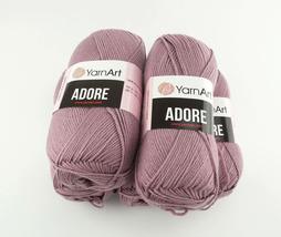 5 x 100 g YarnArt Adore Plain Knitting Yarn Anti-Pilling Turkish Yarn (Lavender  - £24.86 GBP
