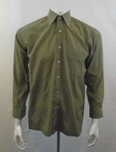 Martine Green Men&#39;s Long Sleeve Button Up Polyester Blend Dress Shirt Si... - £10.07 GBP