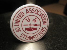 UA UNITED ASSOCIATION STEAMFITTERS UNION RETRO THROWBACK PIN PINBACK BUT... - $9.99