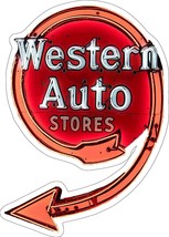 Western Auto Stores Neon Style Plasma Cut Metal Sign - $59.95