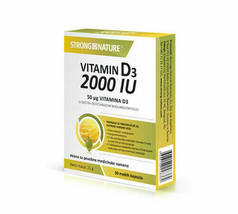 Strong Nature Vitamin D3 2000 IU 30 capsules - £19.53 GBP