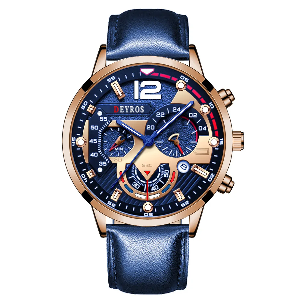 UTHAI L16-2 New Men Watches Leisure Fashion Calendar Glow Six Pin Leathe... - $15.26