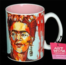 Large ART WOW Mexican Painter Frida Kahlo Pink Interior Abstract Pop Art Mug NWT - £18.37 GBP