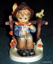 &quot;She Loves Me, She Loves Me Not&quot; Goebel Hummel Figurine #174 TMK3 Open Eyes! - £56.23 GBP