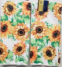 Set of 2 Same Printed Microfiber Kitchen Towels (15&quot;x25&quot;) SUNFLOWERS # 2... - £7.77 GBP