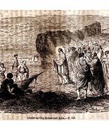 Christ Calls James And John 1841 Victorian Woodcut Religious Antique Art... - €42,96 EUR
