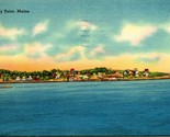 Vtg Lino 1941 Cartolina Bay Punto Maine Me - Panorama Vista Dal Acqua - $7.14