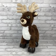 Build A Bear Reindeer Plush Green Eyes Dark Brown Faux Leather Paws 18 I... - £12.17 GBP