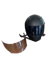 ILM 313 Matte Black Full Face Helmet Size Large Tinted &amp; Clear Visors Dust Bag - £89.44 GBP