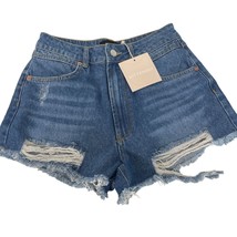 Kittenish Women&#39;s Distressed Denim High-Rise Shorts Size 26 - £26.13 GBP