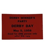 Vintage 1956 Kentucky Derby Winners Party Derby Day Churchill Downs Pass... - $42.75