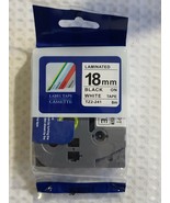 Label Maker Tape TZ2-241 18mm - Compatible - Black on White (1-Pack) - £6.25 GBP