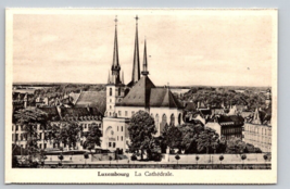 Vintage Luxembourg The Cathedral Postcard - £2.36 GBP