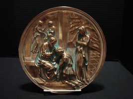 Studio Dante Di Volteradici Collector Plate &quot;Isaac Blessing Jacob&quot; In Bronze - £11.80 GBP