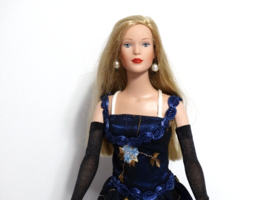 Tonner Tyler Wentworth 16&quot; Blonde Something Sleek Doll Wearing a Blue Gown - £61.53 GBP