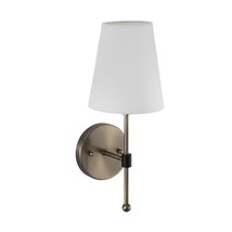 Park Harbor PHWL3071 15 Tall Single Light Wall Sconce Black and Antique Brass - £41.26 GBP