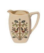 VTG Squared Porcelain 6&quot; Pitcher Vase Birds in Tree Hearts Folk Art Japa... - £46.70 GBP