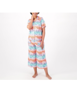 Bumblebella Regular Dreamy Jersey Notch Collar &amp; Pant Pajama Bold Floral... - £27.72 GBP