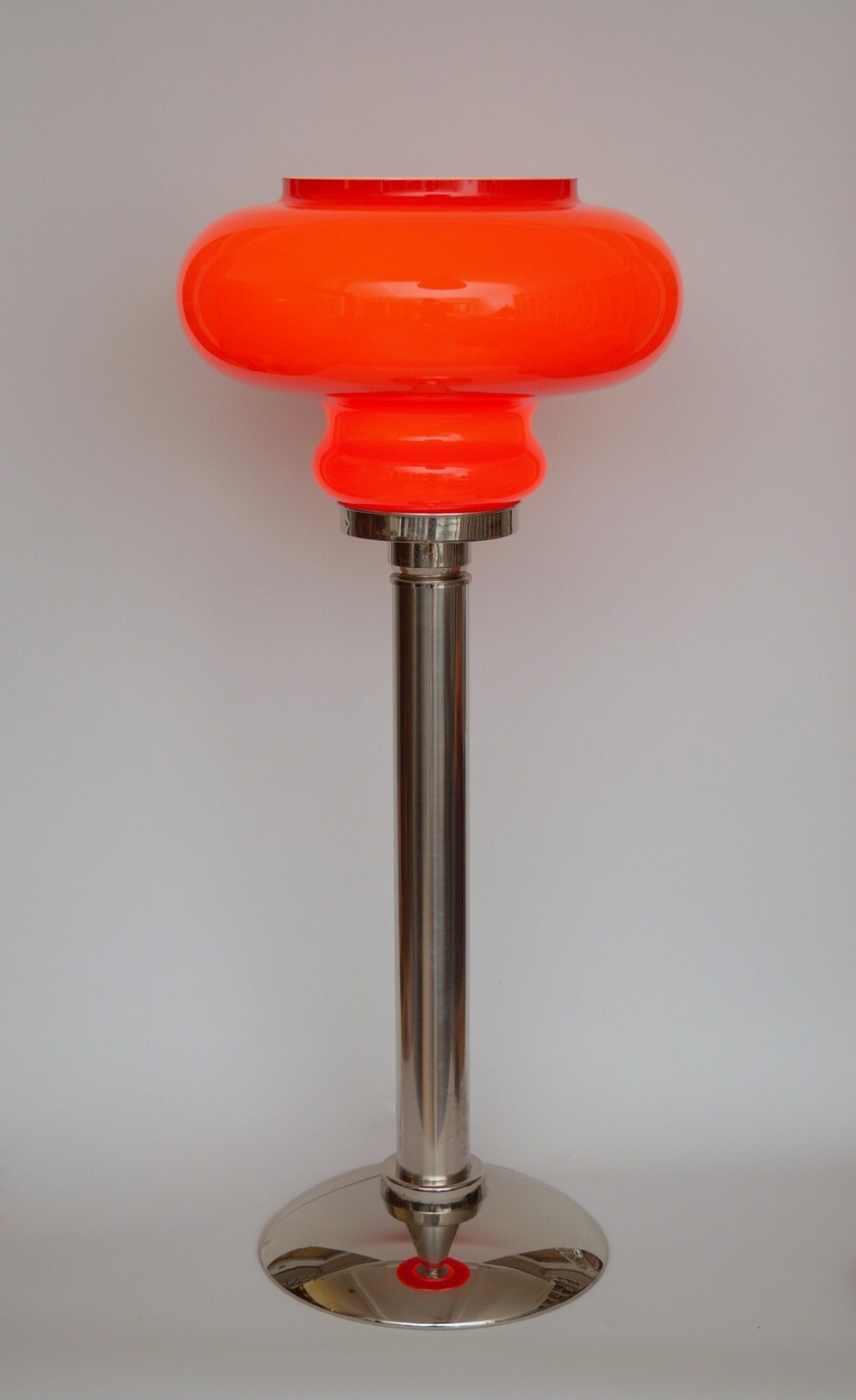 Vintage Lampe Luminaire " Poppy " Lampe de Table 70er Lampe Chrome Pop Art Item image 3