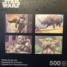 Star Wars Mandalorian and Grogu 4-pack 500 Puzzle Set  - $54.99