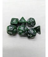 Green Speckled Dnd RPG Character Dice Set - $24.19 CAD