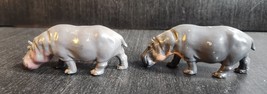 BRITAINS VINTAGE LEAD ANIMAL FIGURES HIPPOPOTAMUS ZOO TOYS SET OF 2 HIPPO - $13.72