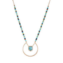 Turquoise &amp; Howlite 18K Gold-Plated Pendant Necklace - £11.98 GBP