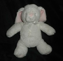 9" Blankets & Beyond 2012 White Bunny Rabbit Stuffed Animal Plush Toy Lovey Soft - $17.10