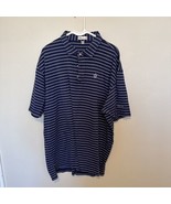 Peter Millar Shirt Summer Comfort Polo Men XXL Navy White Stretch Wicking - $289.18 MXN