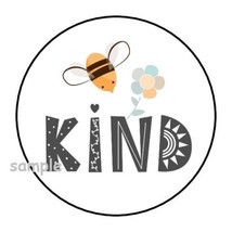 30 Bee Be Kind Envelope Seals Labels Stickers 1.5&quot; Round Gift Flower Love - £5.95 GBP