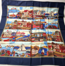 VTG Folk Art Silk Scarf Museum of Fine Arts Boston MFA 100% Silk Japan, ... - £47.44 GBP