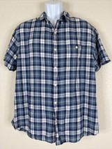 Bonobos Men Size XL Blue Plaid Shirt Short Sleeve Casual - £5.22 GBP