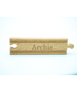Personalised Birthday Gift for Archie, Wooden Train Track Engraved with ... - £7.97 GBP