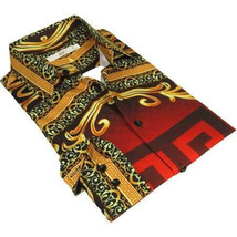 Men Sports Shirt by DE-NIKO Long Sleeves Fashion Print Soft Modal DNK6902 Red image 2