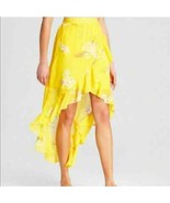 a new day yellow floral high low maxi skirt Women’s Size X S - $271.45 MXN