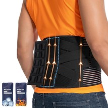 Back Brace for Lower Back Pain Relief Adjustable Knitted Back Support Brace for  - £61.06 GBP